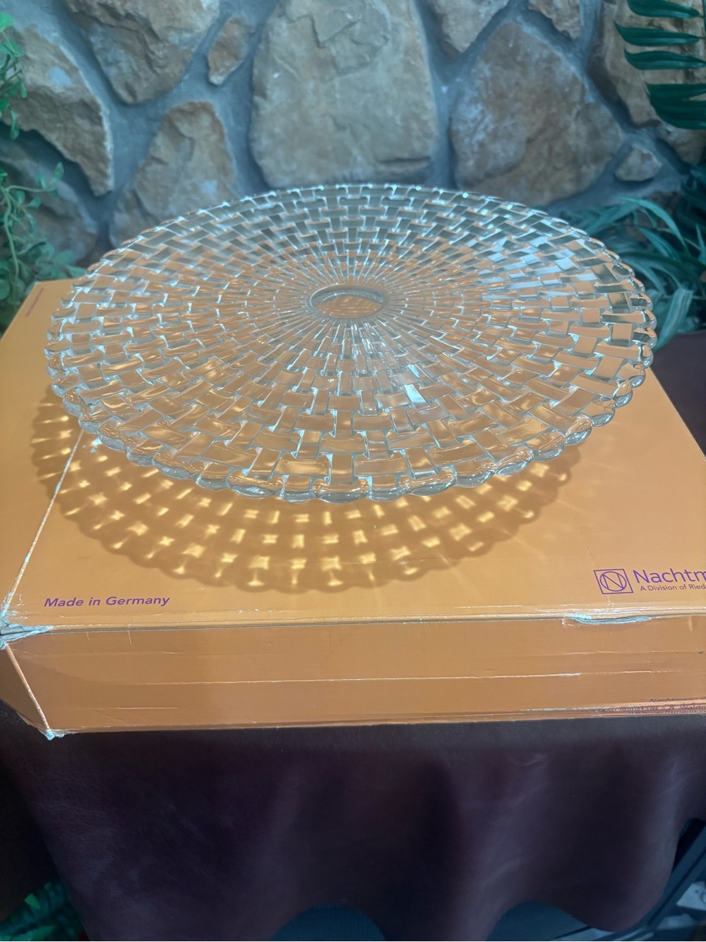 Nachtmann NIB crystal cake stand